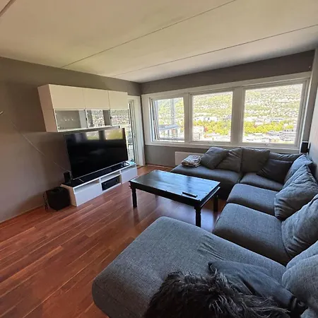 公寓 Great View - King Bed - Balcony W Roof - Sunroom 卑爾根